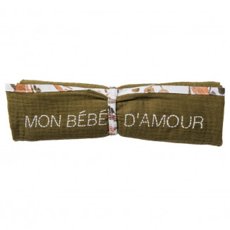 Lange en double gaze de coton gaufré BB&CO Caramel Forest