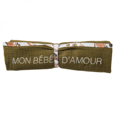 Lange en double gaze de coton gaufré BB&CO Caramel Forest