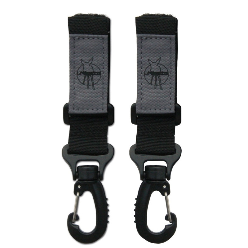 Crochets attache-poussette x2 LASSIG
