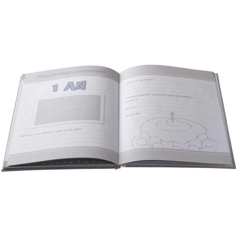 Mon journal de naissance 40 pages DOMIVA Blanc Ourson