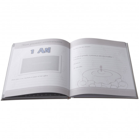 Mon journal de naissance 40 pages DOMIVA Blanc Ourson