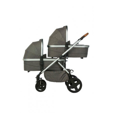 Poussette double 2Go avec 2 assises PERICLES Tweed