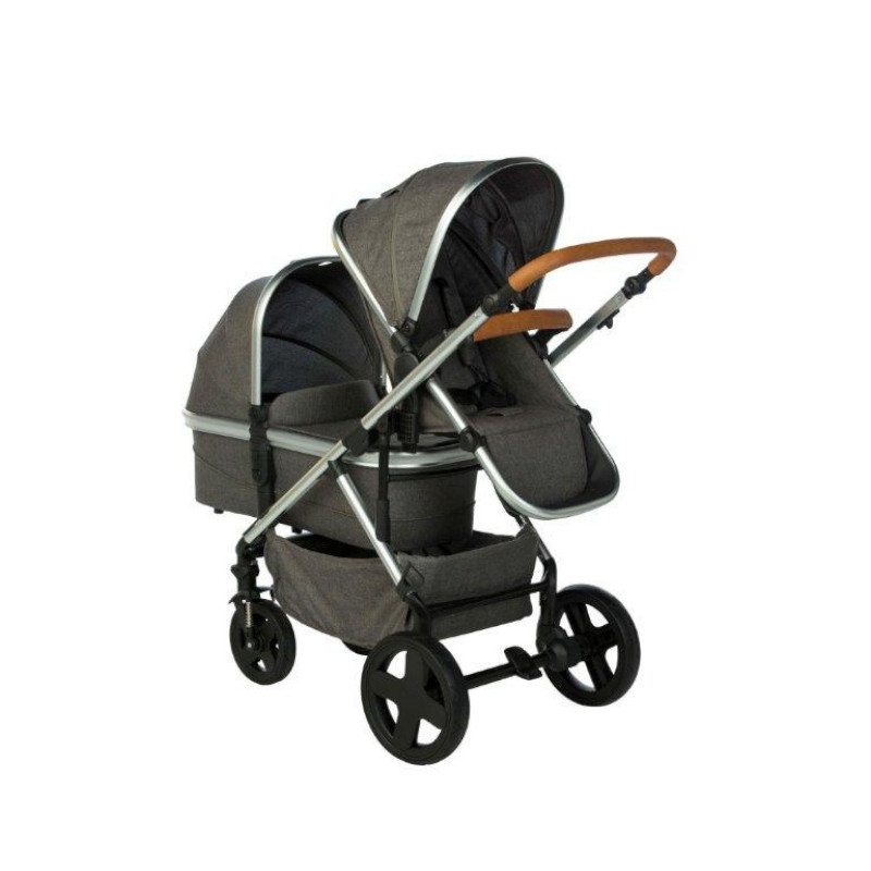 Poussette double 2Go avec 2 assises PERICLES Tweed