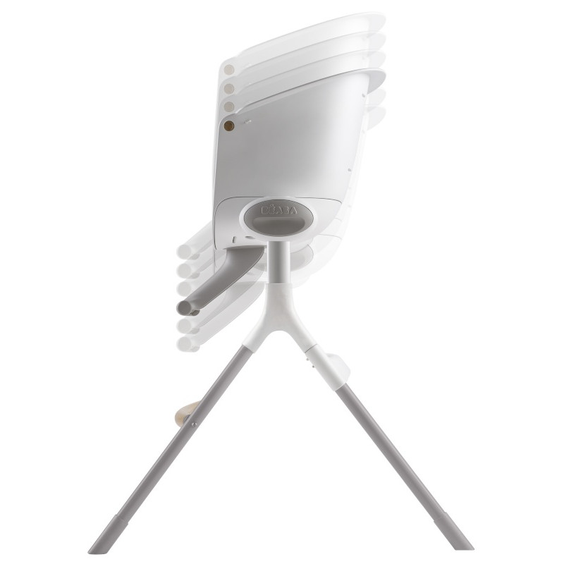 Chaise-haute Up & Down BEABA Grey/White