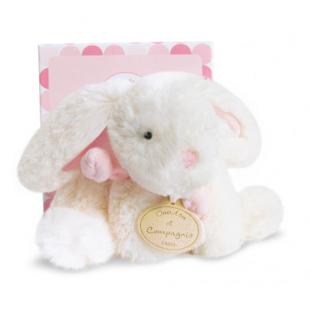 Peluche Lapin Bonbon petit modèle DOUDOU ET COMPAGNIE Rose