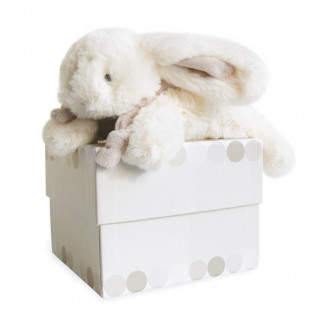 Peluche Lapin Bonbon petit modèle DOUDOU ET COMPAGNIE Taupe