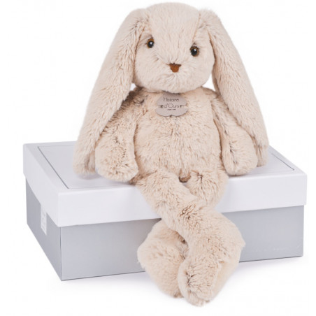 Peluche lapin beige modèle moyen HISTOIRE D'OURS Les copains câlins