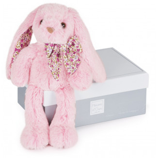 Peluche lapin rose petit modèle HISTOIRE D'OURS Les copains câlins