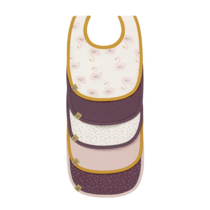 Lot de 5 bavoirs imperméables Petit cygne LASSIG Little Water