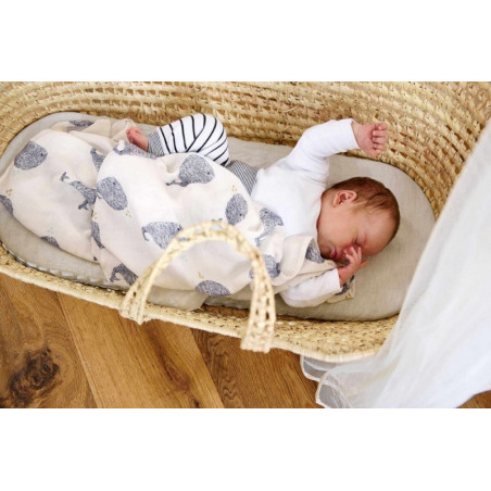 Lot de 3 langes divinement doux 80x80 LASSIG Baleine Little water