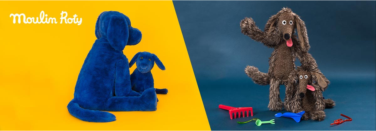 Chien pourri & Chien bleu par Moulin Roty