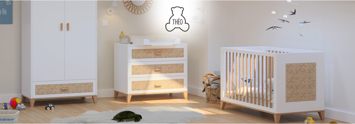 Chambre Nami Neige par Théo - Les meubles Made4baby